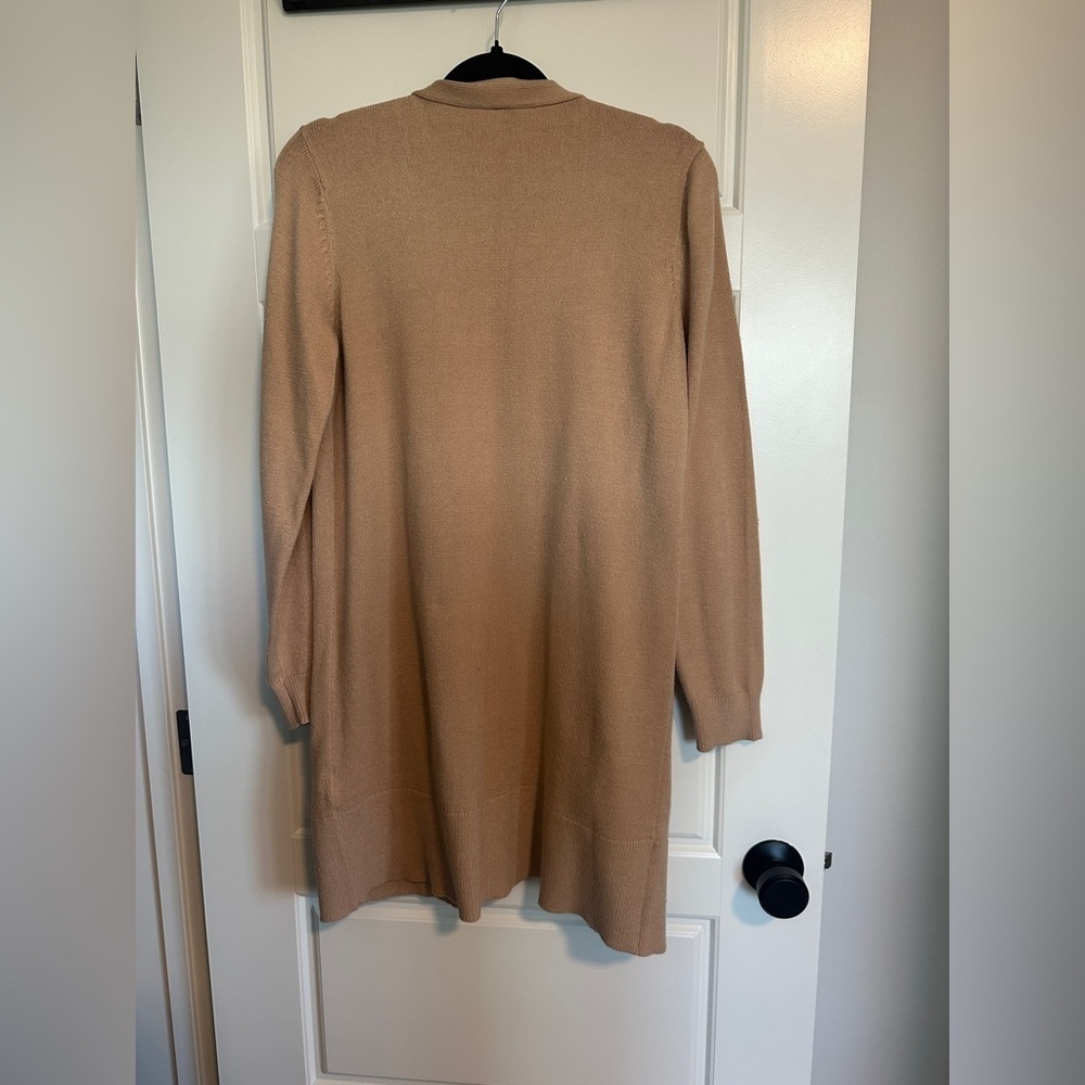 Soya Concept Tan/Rose Knit Cardigan Sweater Long Sleeve - Picture 2 of 3